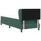 Легло Box Spring с матрак тъмнозелено 80x200 см кадифе