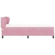 Легло Box Spring с матрак розово 80x200 см кадифе