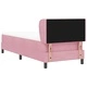 Легло Box Spring с матрак розово 80x200 см кадифе