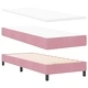 Легло Box Spring с матрак розово 80x200 см кадифе