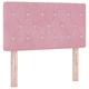 Легло Box Spring с матрак розово 80x200 см кадифе