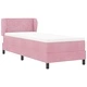 Легло Box Spring с матрак розово 80x200 см кадифе