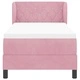 Легло Box Spring с матрак розово 80x200 см кадифе