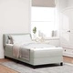 Легло тип Box Spring с матрак светлосиво 90x190 см кадифе