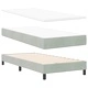 Легло тип Box Spring с матрак светлосиво 90x190 см кадифе