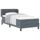 Легло Box Spring с матрак тъмно сиво 90x190 см кадифе