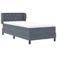 Легло Box Spring с матрак тъмно сиво 90x190 см кадифе