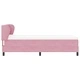 Легло Box Spring с матрак розово 90x190 см кадифе