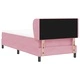 Легло Box Spring с матрак розово 90x190 см кадифе