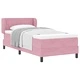 Легло Box Spring с матрак розово 90x190 см кадифе