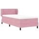Легло Box Spring с матрак розово 90x190 см кадифе