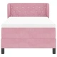 Легло Box Spring с матрак розово 90x190 см кадифе