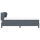 Легло Box Spring с матрак тъмно сиво 90x200 см кадифе