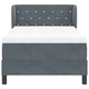 Легло Box Spring с матрак тъмно сиво 90x200 см кадифе