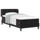 Легло Box Spring с матрак черно 90x200 см кадифе