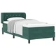 Легло тип Box Spring с матрак тъмнозелено 90x200 см кадифе
