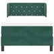 Легло тип Box Spring с матрак тъмнозелено 90x200 см кадифе