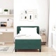 Легло тип Box Spring с матрак тъмнозелено 90x200 см кадифе