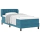 Легло Box Spring с матрак тъмно синьо 90x200 см кадифе