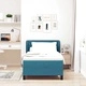 Легло Box Spring с матрак тъмно синьо 90x200 см кадифе