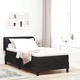 Легло Box Spring с матрак черно 100x200 см кадифе