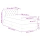 Легло Box Spring с матрак черно 100x200 см кадифе