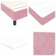 Легло тип Box Spring с матрак розово 140x190 см кадифе