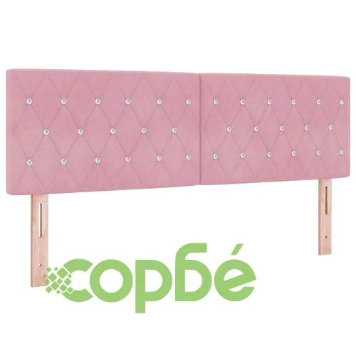 Легло тип Box Spring с матрак розово 140x190 см кадифе ➤ топ цена ➤ sorbe.bg