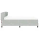 Легло тип Box Spring с матрак светлосиво 140x200 см кадифе