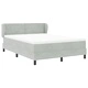 Легло тип Box Spring с матрак светлосиво 140x200 см кадифе