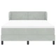 Легло тип Box Spring с матрак светлосиво 140x200 см кадифе