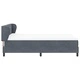 Легло Box Spring с матрак тъмно сиво кадифе 140x200 см