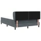 Легло Box Spring с матрак тъмно сиво кадифе 140x200 см