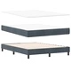 Легло Box Spring с матрак тъмно сиво кадифе 140x200 см