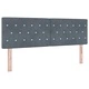 Легло Box Spring с матрак тъмно сиво кадифе 140x200 см