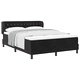 Легло Box Spring с матрак черно 140x200 см кадифе