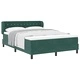Легло Box Spring с матрак тъмнозелено 140x200 см кадифе