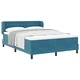 Box Spring легло с матрак тъмно синьо 140x200 см кадифе