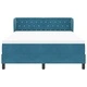 Box Spring легло с матрак тъмно синьо 140x200 см кадифе