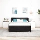 Легло Box Spring с матрак черно 160x200 см кадифе