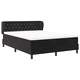 Легло Box Spring с матрак черно 160x200 см кадифе