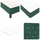 Легло тип Box Spring с матрак тъмно зелено 160x200 см кадифе