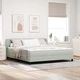Легло тип Box Spring с матрак светлосиво 180x200 см кадифе