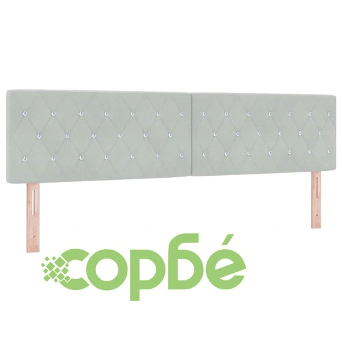 Легло тип Box Spring с матрак светлосиво 180x200 см кадифе ➤ топ цена ➤ sorbe.bg