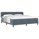 Легло Box Spring с матрак тъмно сиво 180x200 см кадифе