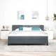 Легло Box Spring с матрак тъмно сиво 180x200 см кадифе