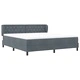 Легло Box Spring с матрак тъмно сиво 180x200 см кадифе