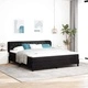 Легло Box Spring с матрак черно 180x200 см кадифе