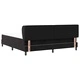 Легло Box Spring с матрак черно 180x200 см кадифе