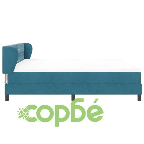Легло Box Spring с матрак тъмно синьо 180x200 см кадифе ➤ топ цена ➤ sorbe.bg